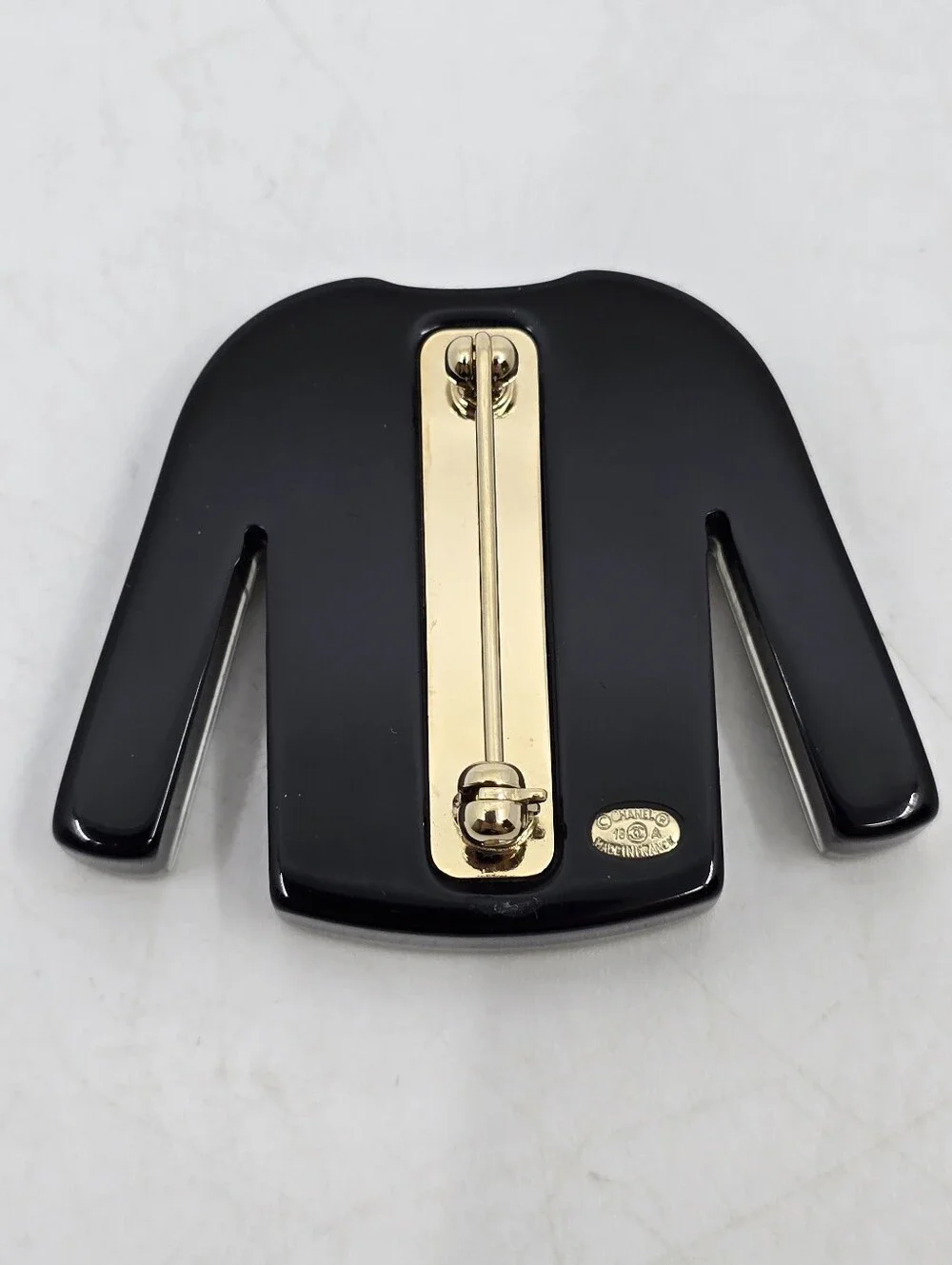 Chanel 18A Striped Shirt Brooch